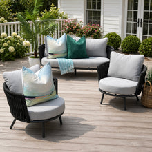 Load image into Gallery viewer, 5PC Grey Woven Outdoor Set