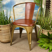 Load image into Gallery viewer, Leather & Metal Chair