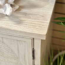 Load image into Gallery viewer, 4DR White/Cane Cabinet