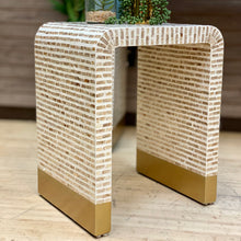 Load image into Gallery viewer, Waterfall Mother of Pearl Side Table