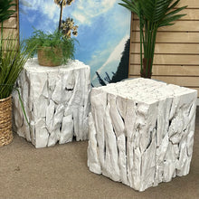 Load image into Gallery viewer, Uttermost Whitewashed Teak Side Table