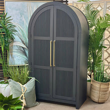 Load image into Gallery viewer, Black Arched Cabinet