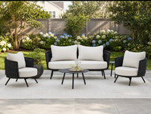 Load image into Gallery viewer, 5PC Grey Woven Outdoor Set