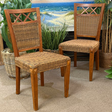 Load image into Gallery viewer, Brown Wicker Dining Chair