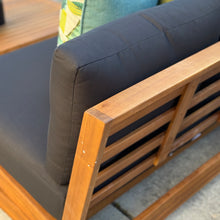 Load image into Gallery viewer, 4PC Wood/Black Outdoor Seating Set