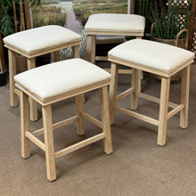 Load image into Gallery viewer, White Vegan Leather Counter Stool