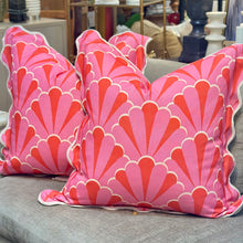 Load image into Gallery viewer, Pink Scallop Down Pillow
