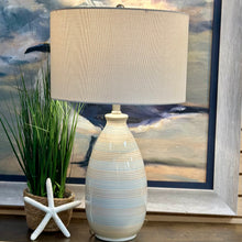 Load image into Gallery viewer, Blue/Mocha Striped Lamp
