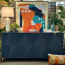 Load image into Gallery viewer, Navy Geometric Cabinet
