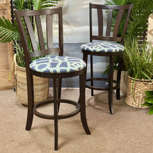 Load image into Gallery viewer, S/2 Blue Motif Counter Stools
