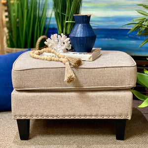 Warm Beige Ottoman