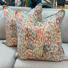 Load image into Gallery viewer, Aqua Piping Custom Down Pillow

