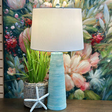 Load image into Gallery viewer, Aqua Ribbed Lamp
