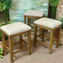 Load image into Gallery viewer, Set/3 Greige Stools
