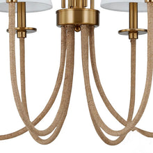 Load image into Gallery viewer, 6 Light Rattan Chandelier
