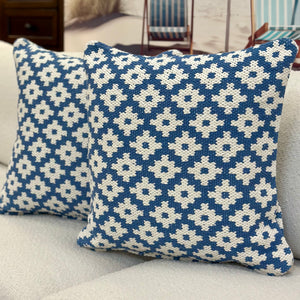 Blue Retro Pillow