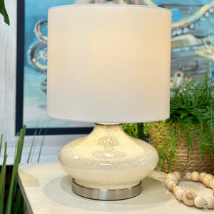 Speckled White Glass Lamp