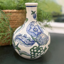 Load image into Gallery viewer, Blue/Green Floral Vase
