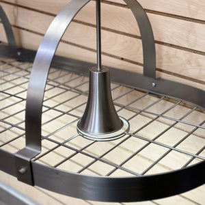 Satin Nickel Lighted Pot Rack