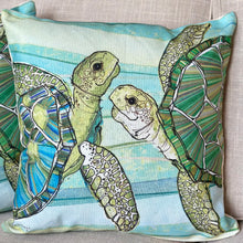 Load image into Gallery viewer, In/Outdoor Sea Turtles Pillow
