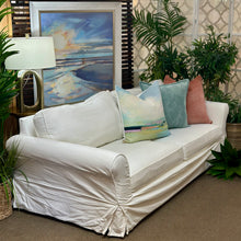 Load image into Gallery viewer, PB 'Comfort Roll' White Slipcover Sofa
