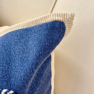 Blue/Ivory Sq. Down Pillow