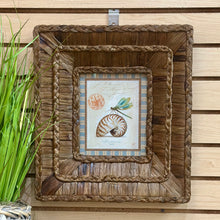 Load image into Gallery viewer, Woven Framed Nautilus Art
