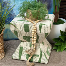 Load image into Gallery viewer, Green/Ivory Jacquard Stool
