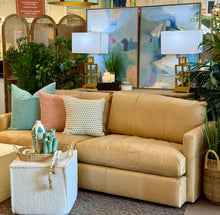 Load image into Gallery viewer, Light Tan Leather Sofa

