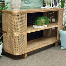 Load image into Gallery viewer, Cane/Wood Console
