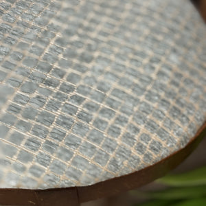 SM Oval Aqua Ottoman
