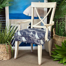 Load image into Gallery viewer, Ivory Dining Arm Chair w/ Sailboat Cover
