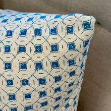 Load image into Gallery viewer, Teal/White Down Designer Pillow
