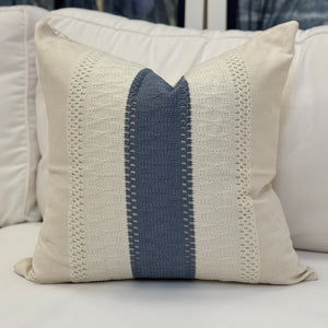 Blue/Ivory Down Pillow