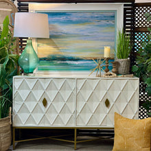 Load image into Gallery viewer, White Geometric Door Cabinet
