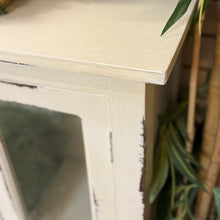 Load image into Gallery viewer, Ivory Distressed Glass DR Cabinet
