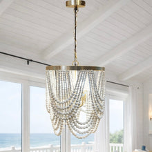 Load image into Gallery viewer, World Market Draped Bead Chandelier
