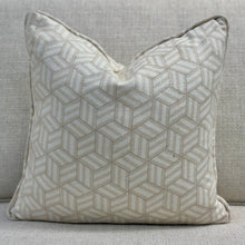 Load image into Gallery viewer, SM Beige Geometric Down Pillow
