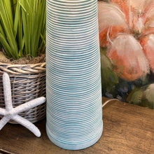 Load image into Gallery viewer, Aqua Ribbed Lamp
