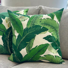 Load image into Gallery viewer, Green Hue Palm Outdoor Pillow
