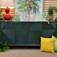Load image into Gallery viewer, Green Geometric Cabinet
