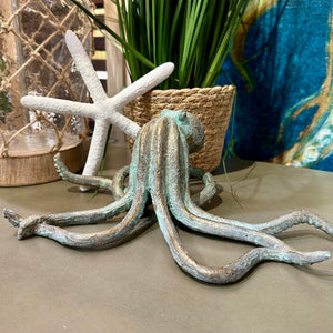Aqua/Gold Resin Octopus