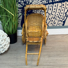 Load image into Gallery viewer, Vintage Rattan Rickshaw Planter
