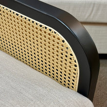 Load image into Gallery viewer, Cane/Black Swivel Chair
