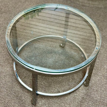 Load image into Gallery viewer, Glass Side Table w/ Casters
