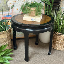 Load image into Gallery viewer, Burl Ebonized Side Table
