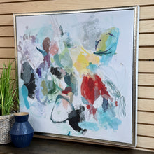 Load image into Gallery viewer, Red/Aqua/Grey Abstract
