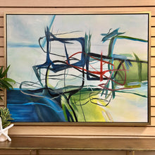 Load image into Gallery viewer, Blue &amp; Green Hand Painted Abstract

