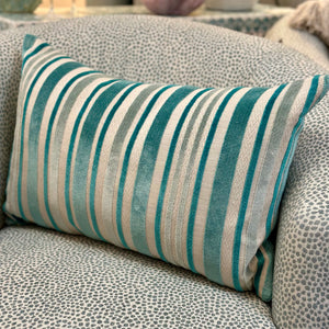 Teal Striped Down Lumbar