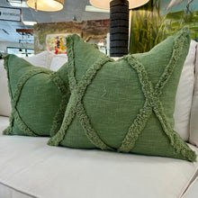 Load image into Gallery viewer, Green Tufted Down Pillow
